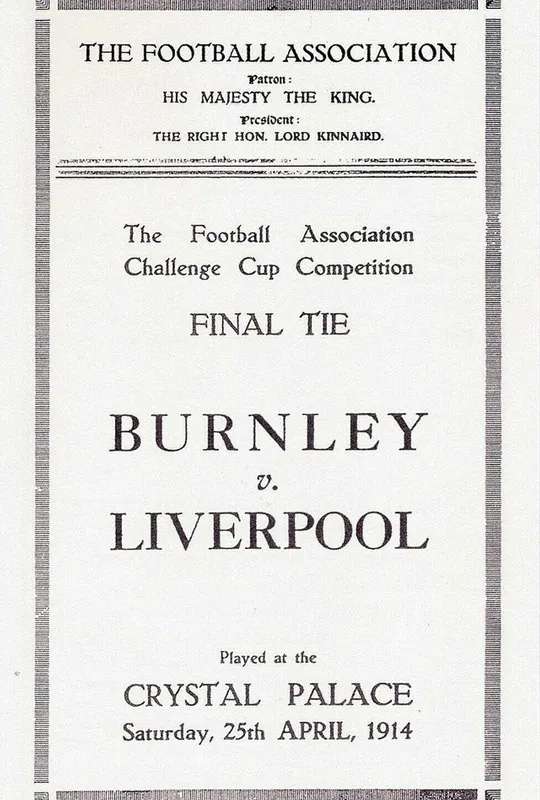 Cup Tie Final: Liverpool v Burnley 1914 poster