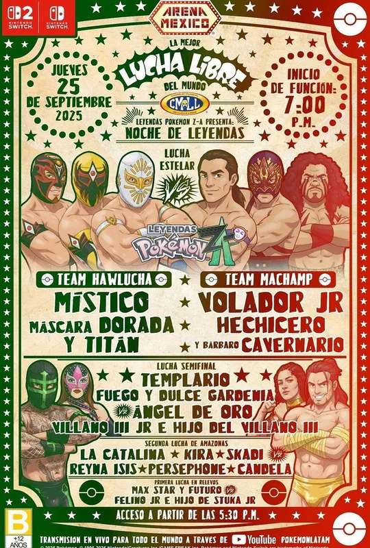 CMLL x Pokémon Legends: Z-A poster