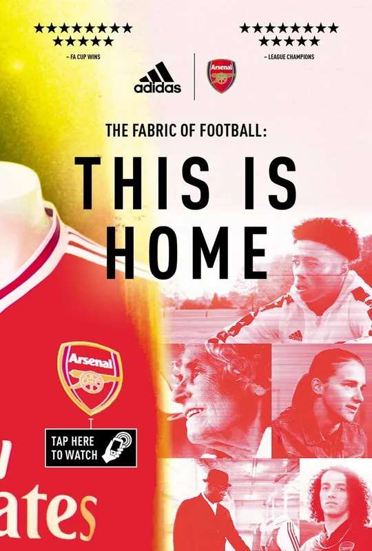 The Fabric Of Football: Arsenal poster