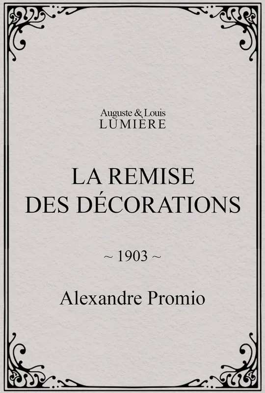 La remise des décorations poster