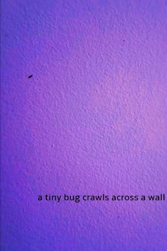 a tiny bug crawls across a wall poster