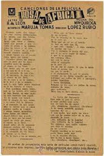 Rosa de África poster