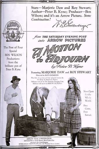 A Motion to Adjourn poster