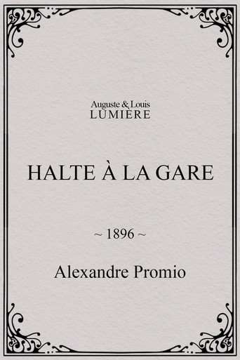 Halte à la gare poster
